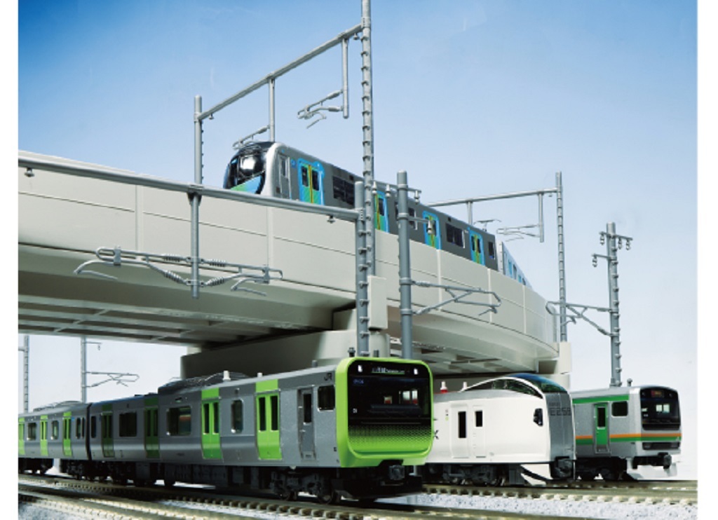 Kato 23-067-2 N規 複線鋼管架線柱 (銀・12本入)