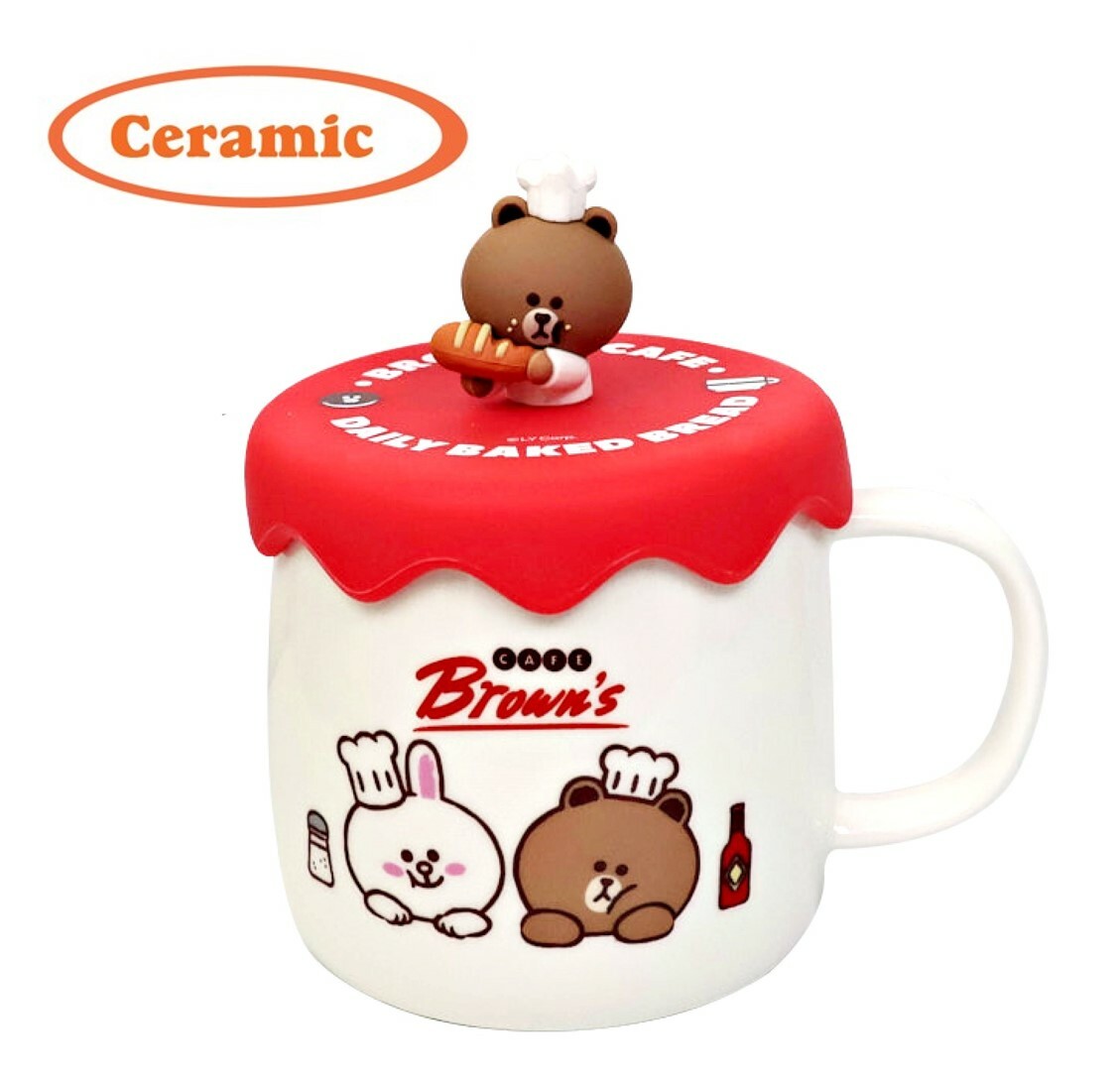 LINE FRIENDS | 陶瓷碗連 3D杯蓋套裝