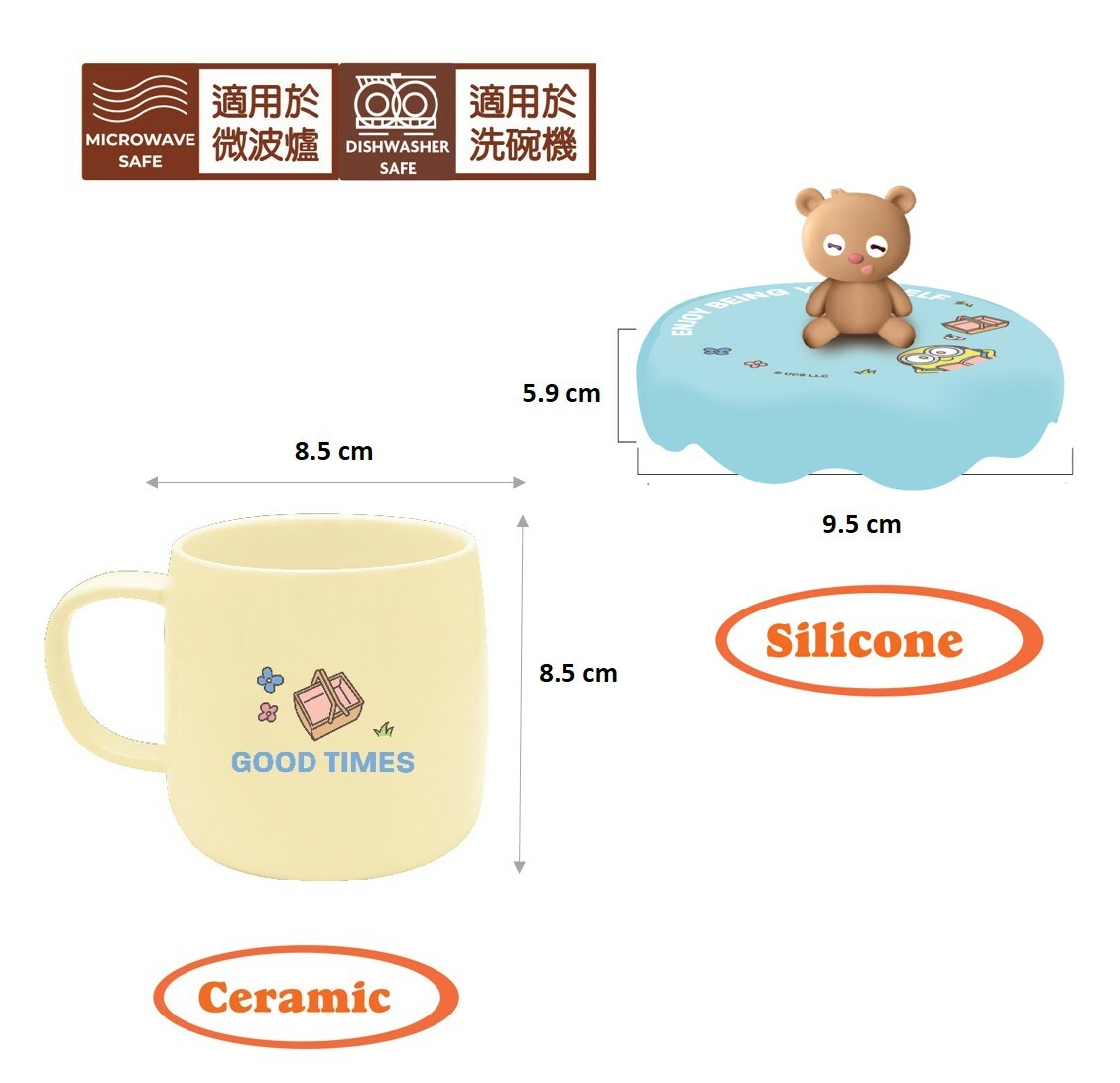 迷你兵團 | 陶瓷碗連 3D杯蓋套裝