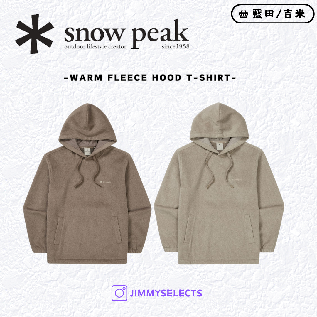 【代購】Snow Peak 雪諾必克 Warm Fleece 絨毛 保暖 帽T 長袖  S24WUFHD76