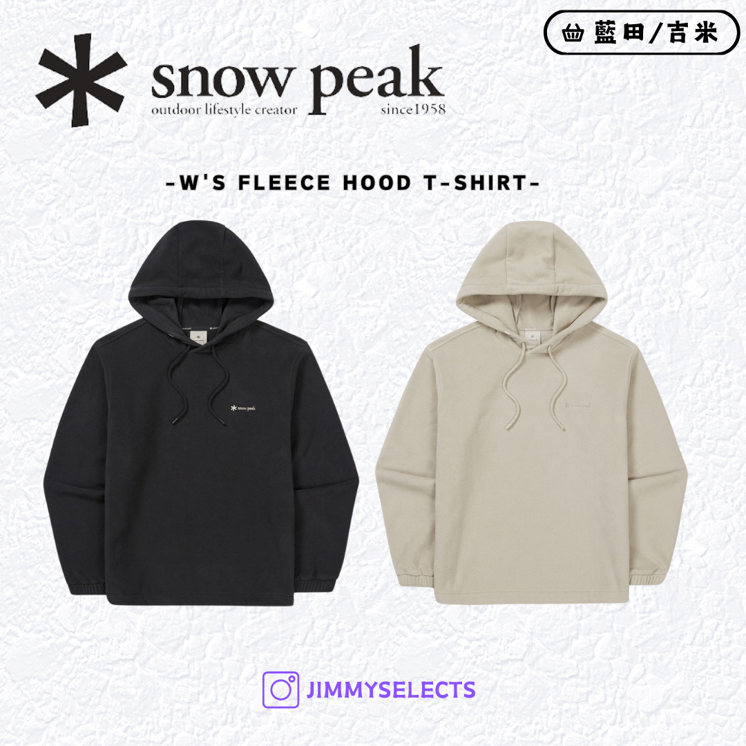 【代購】Snow Peak 雪諾必克 女 Fleece 絨毛 保暖 帽T 長袖 S24WWFHD79