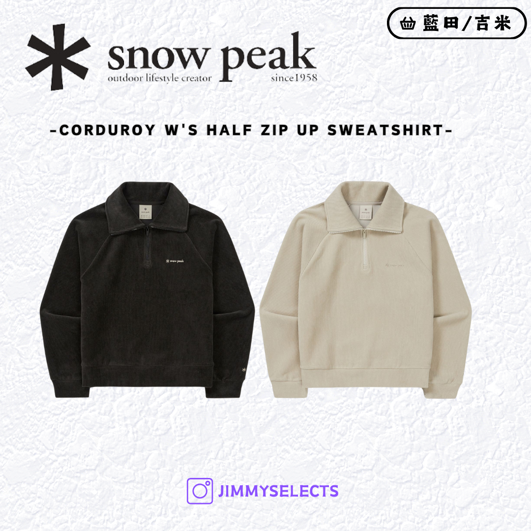 【代購】Snow Peak 雪諾必克 女 Corduroy 燈芯絨 半拉 有領 長袖 S24WWFZT71