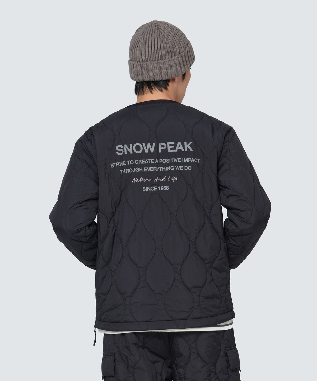 【代購】Snow Peak 雪諾必克 Recycle Quilting 復古 格紋 長袖 衛衣 S24WUFHT02