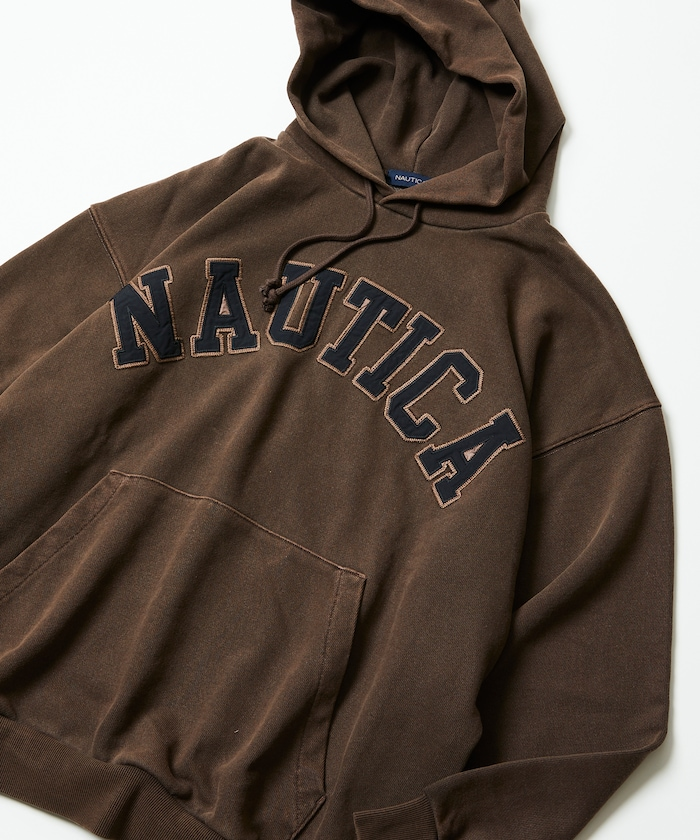 2024AW NAUTICA Pigment Dyed ARCH LOGO HOODED 刺繡 字體 水洗 帽T 現貨