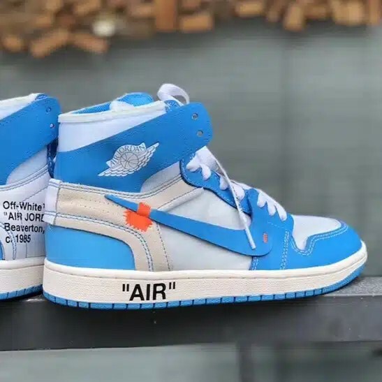 安心鑑定Off-White × Nike Air Jordan 1 UNC Jordan 1 Retro High Off-White University Blue Men's - AQ0818
