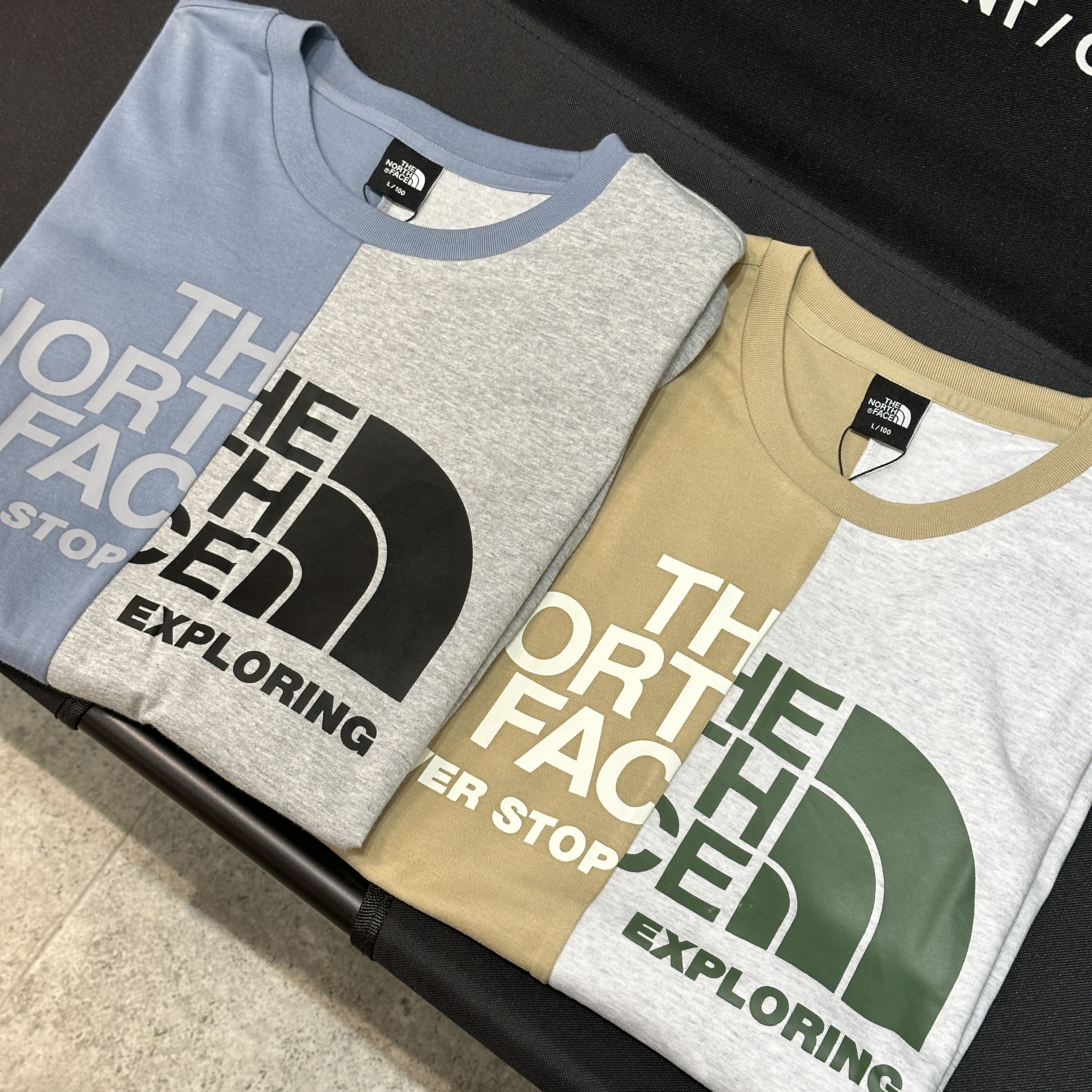 【現貨】The North Face PATCHED LANE S/S  TEE 北臉 拼接不對稱logo短tee NT7UQ13