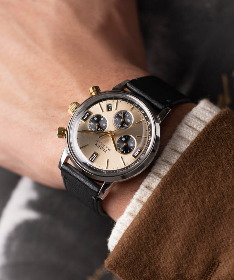 Timex Marlin Chronograph Tachymeter 40mm 皮帶 石英錶 TW2W60300