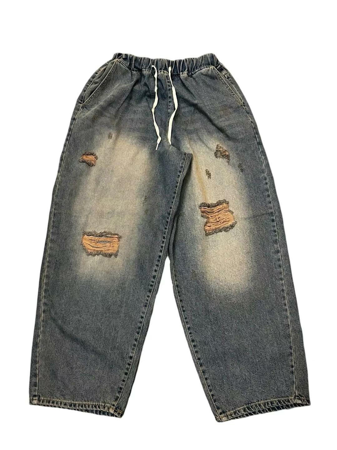 洗水破洞鬆身牛仔褲 P2993