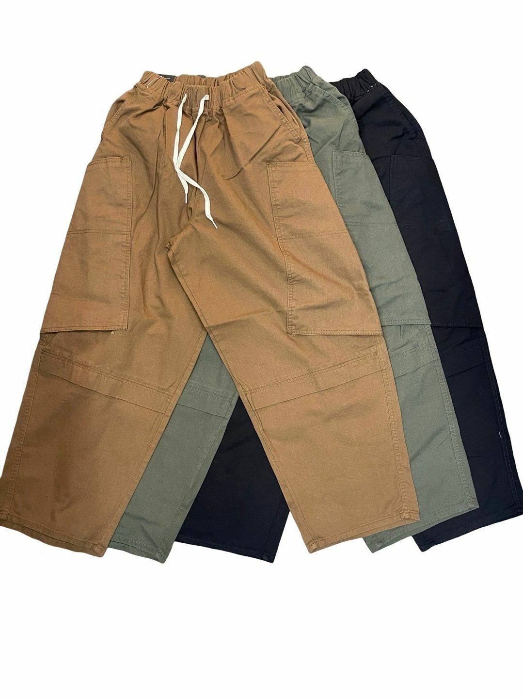 淨色工裝鬆身褲 P2998