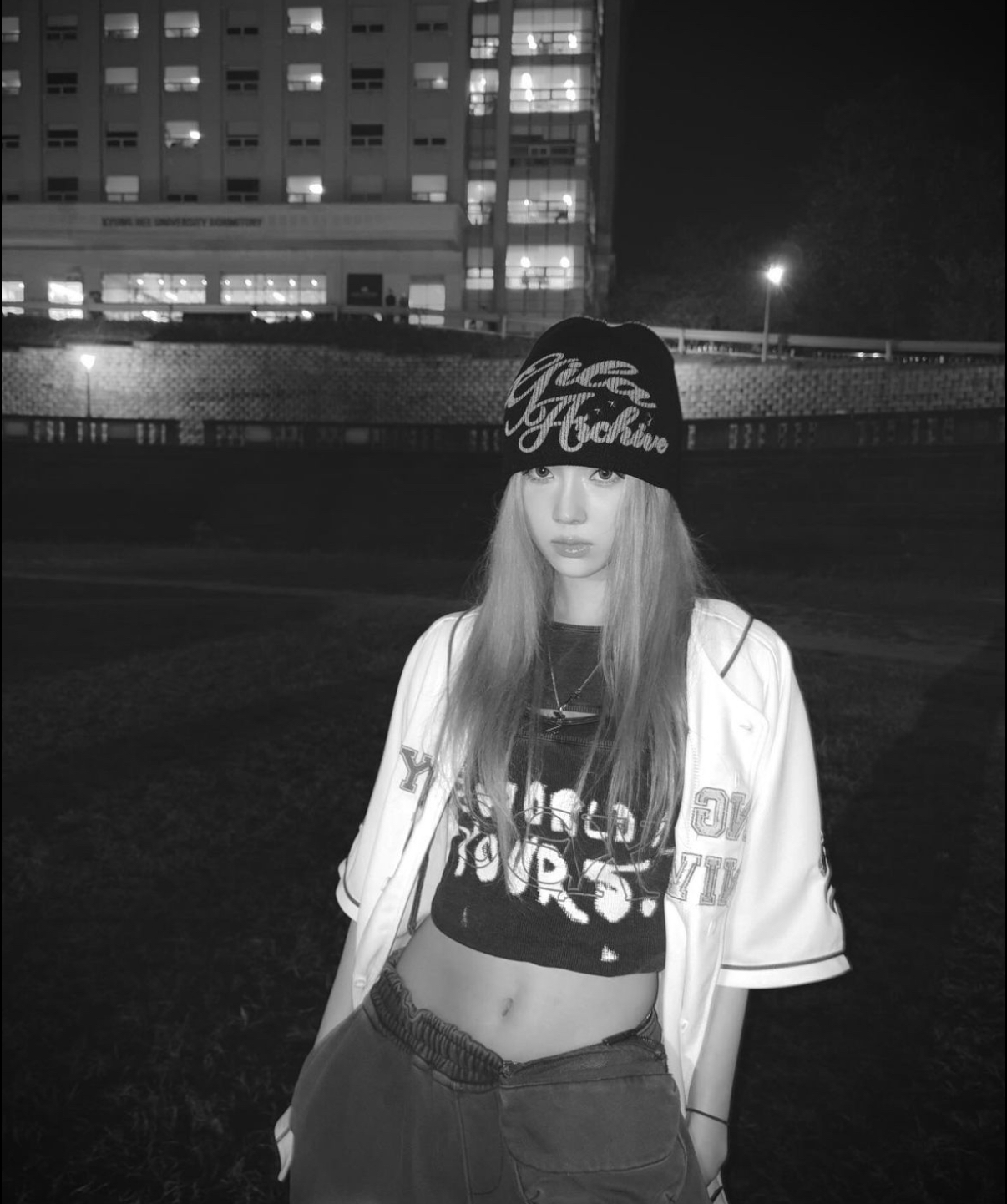 [WINTER同款] lettering logo beanie (BLACK)