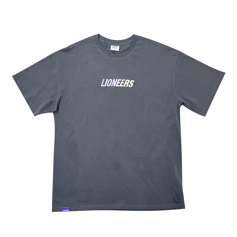 24-25 LIONEERS英文字繡花短Ｔ|深灰