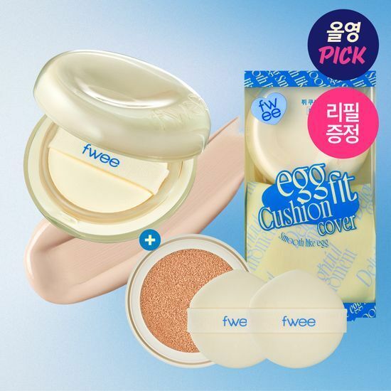 [29/08 - 30/09] fwee Cushion Egg Fit Cover 13g (with Refill) [Olive Young Planning Set]