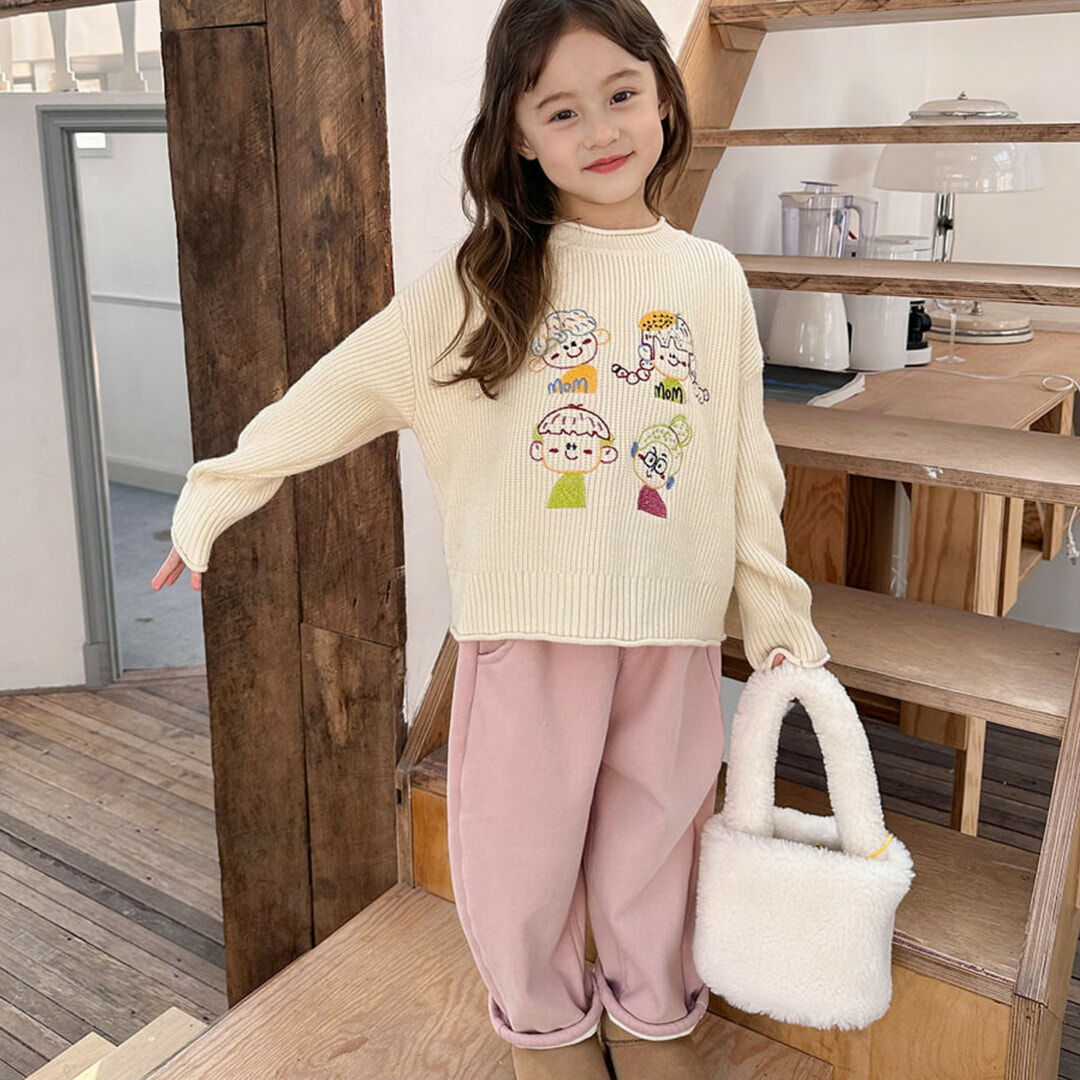 冬季暖心加絨彈力休閒褲