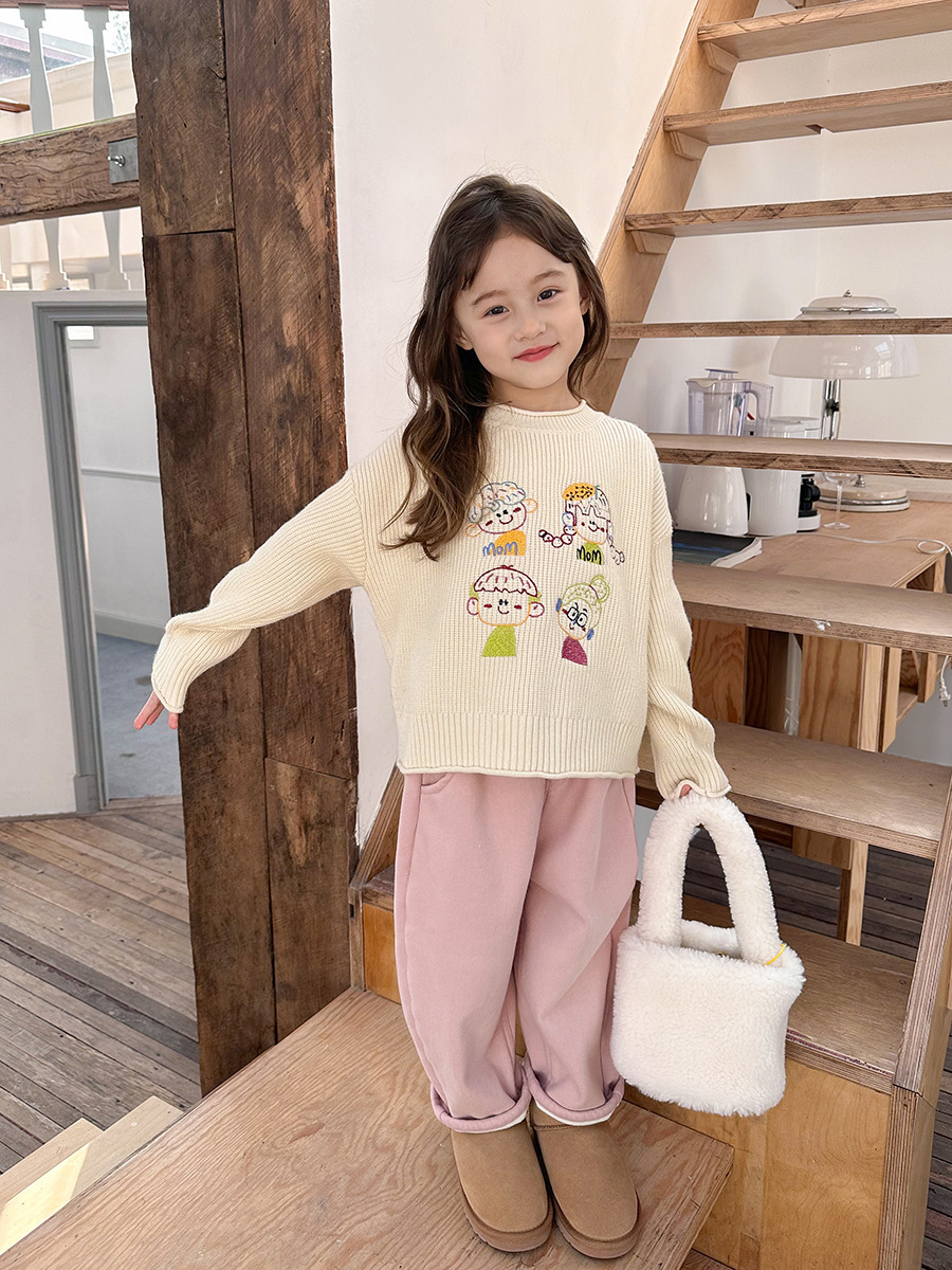 冬季暖心加絨休閒褲-正面