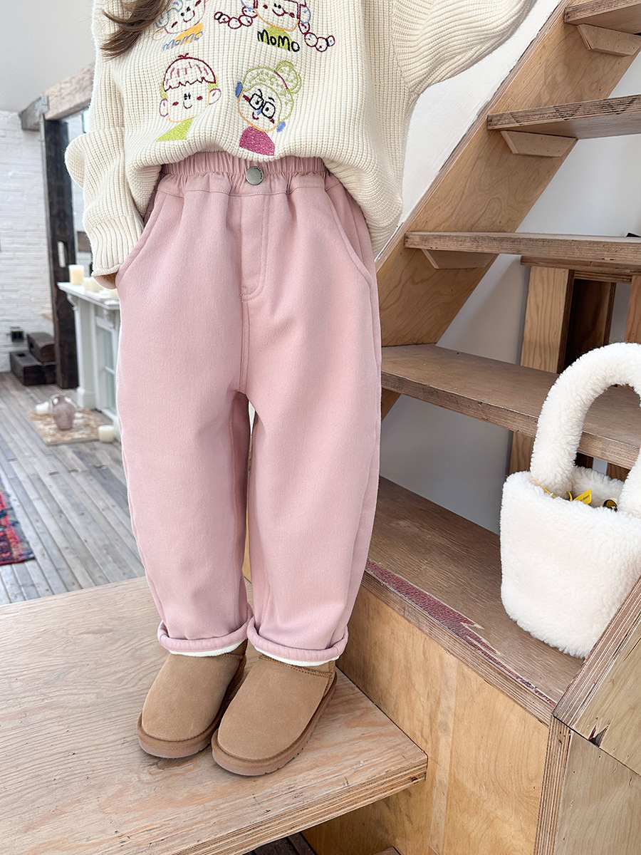 冬季暖心加絨休閒褲-正面