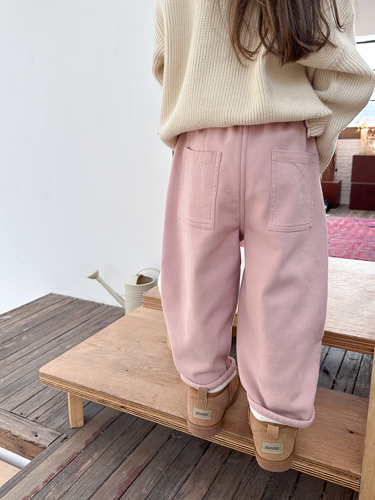 冬季暖心加絨休閒褲