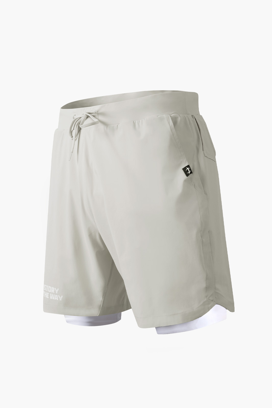 HDEX Nylon 2-in-1 Shorts - GREIGE