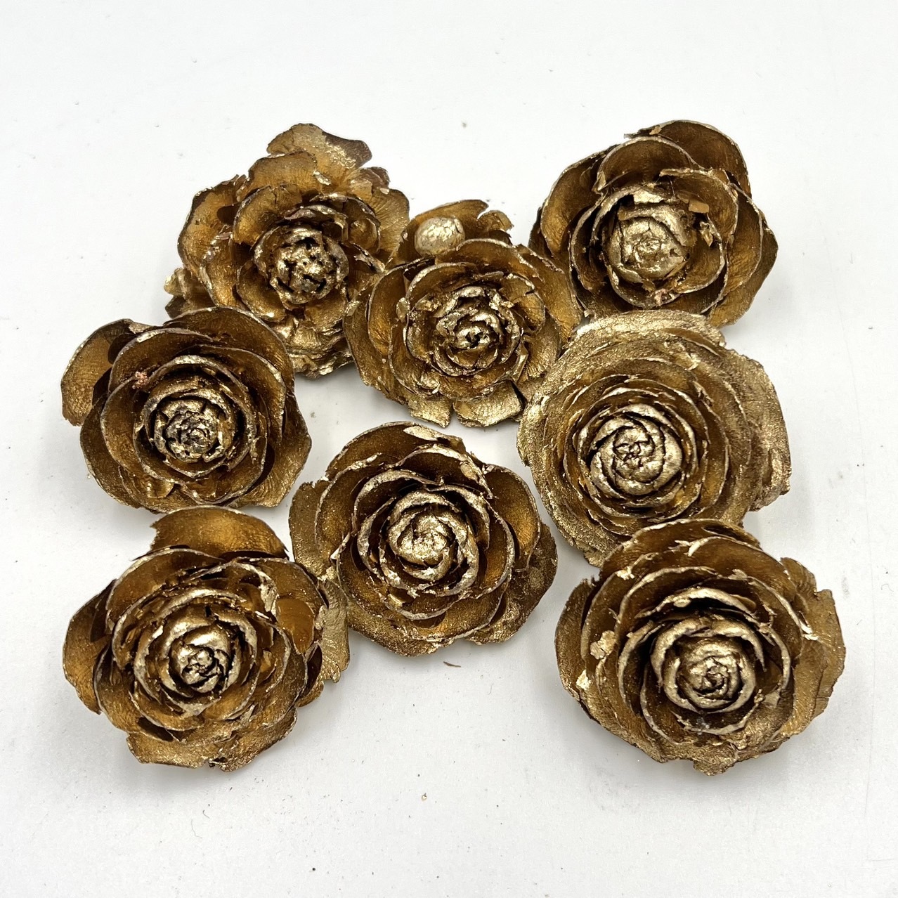 木玫瑰花頭-金色