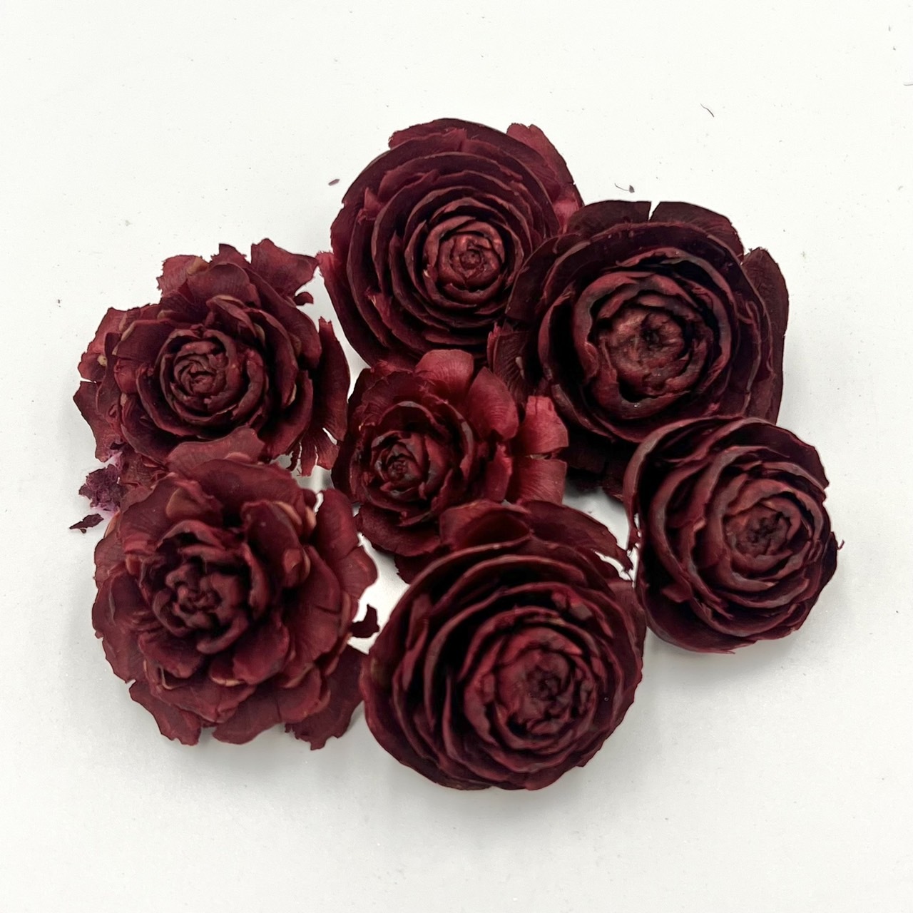 木玫瑰花頭-紅色