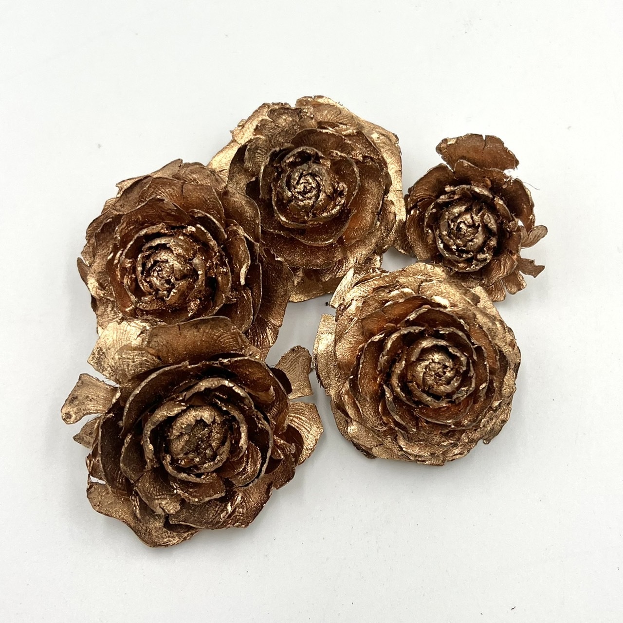 木玫瑰花頭-玫瑰金