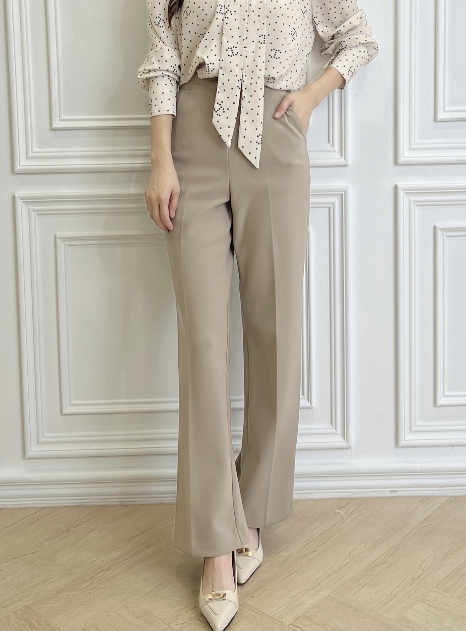 俐落單釦修身西裝褲