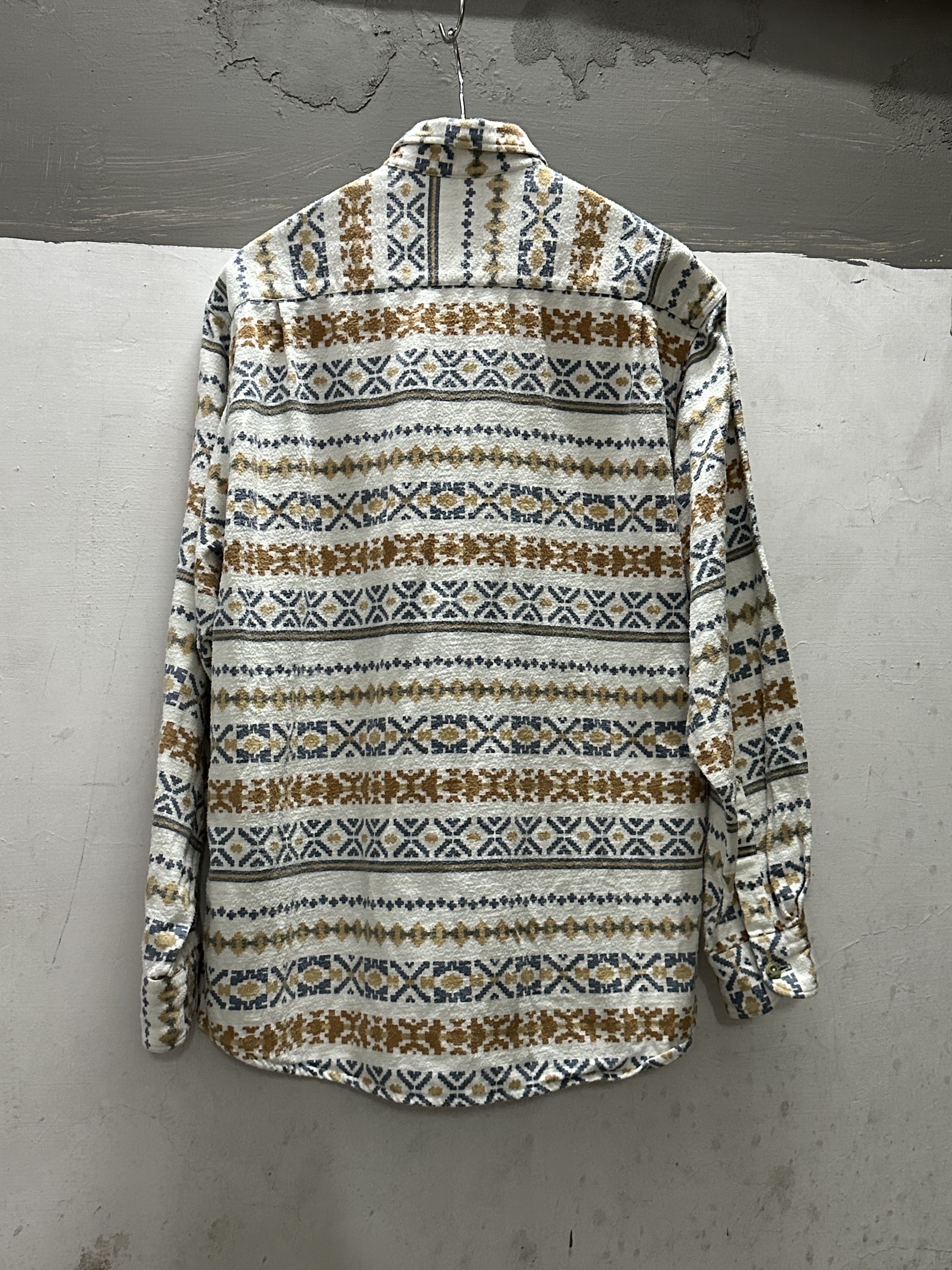 90‘s Native Pattern Flannel Box L/S Shirt