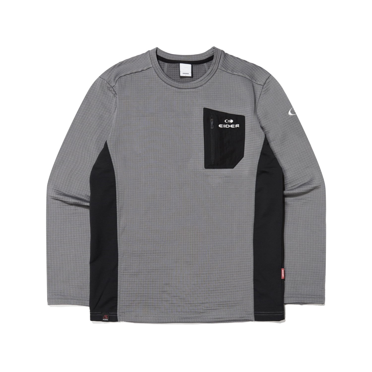【EIDER】男POLARTEC保暖長袖上衣 / 24EDMU24232-[石頭灰、經典黑]　