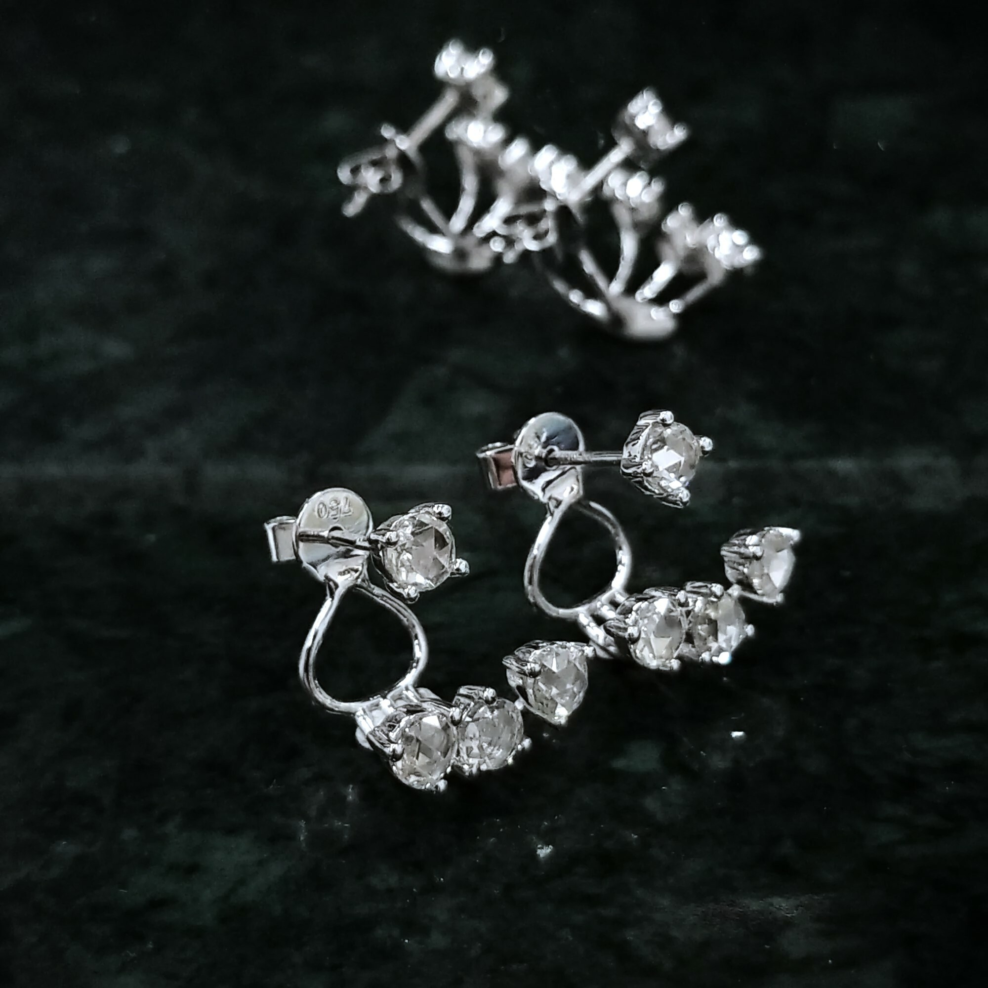 18K White Gold 1.42ct Diamond Earrings