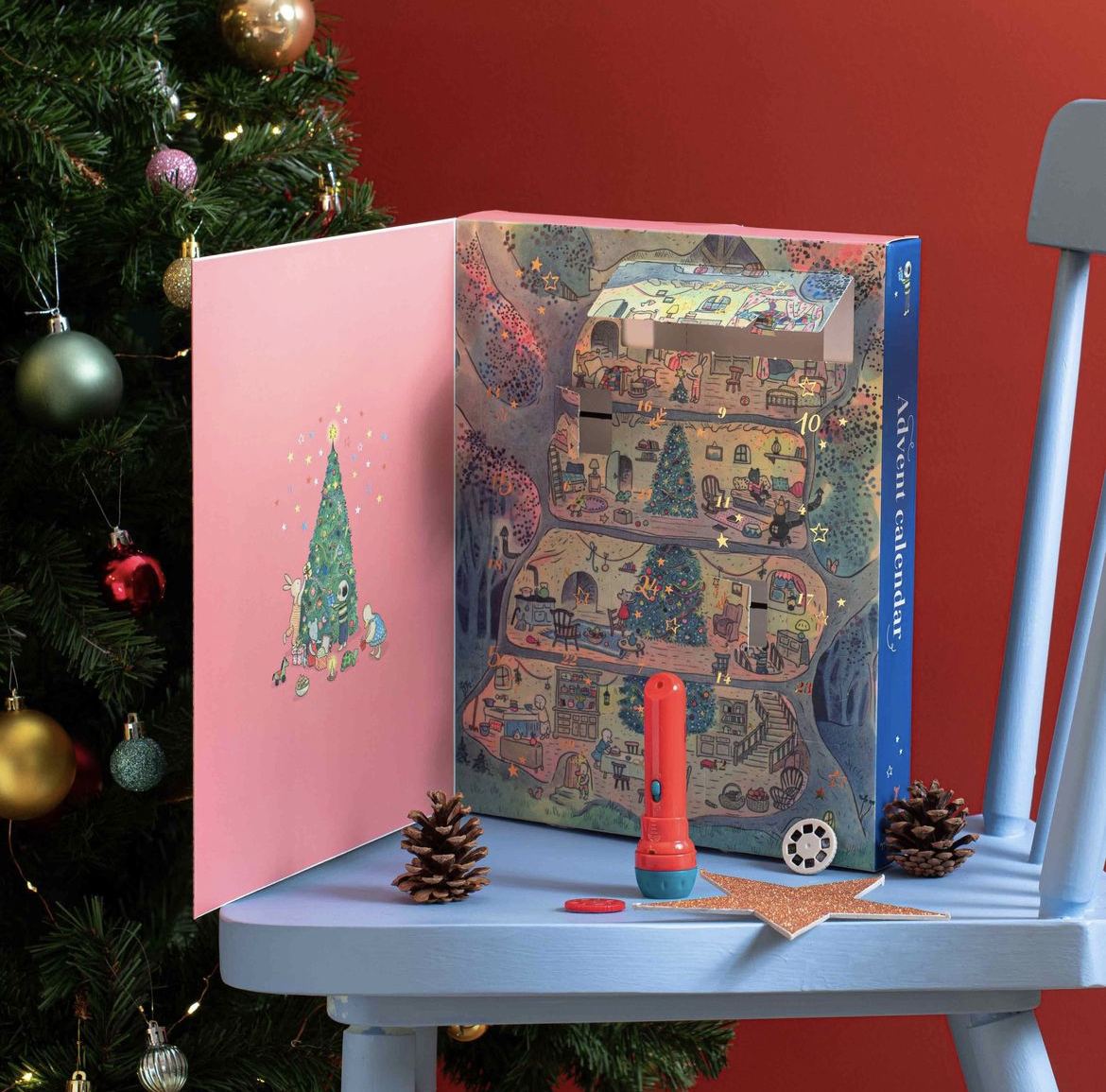 Moulin Roty 歡樂家庭聖誕倒數月曆投影禮盒