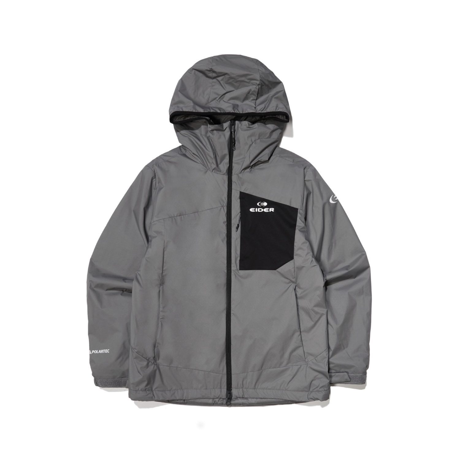 【EIDER】男 POLARTEC Alpha 保暖連帽外套 / 24EDMU24131-[銘黃、鐵灰]