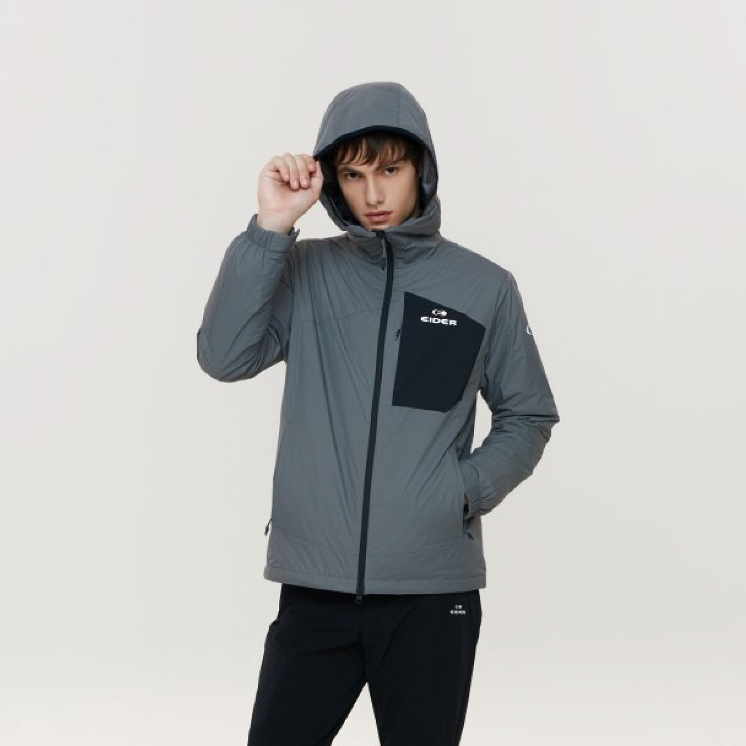 【EIDER】男 POLARTEC Alpha 保暖連帽外套 / 24EDMU24131-[銘黃、鐵灰]