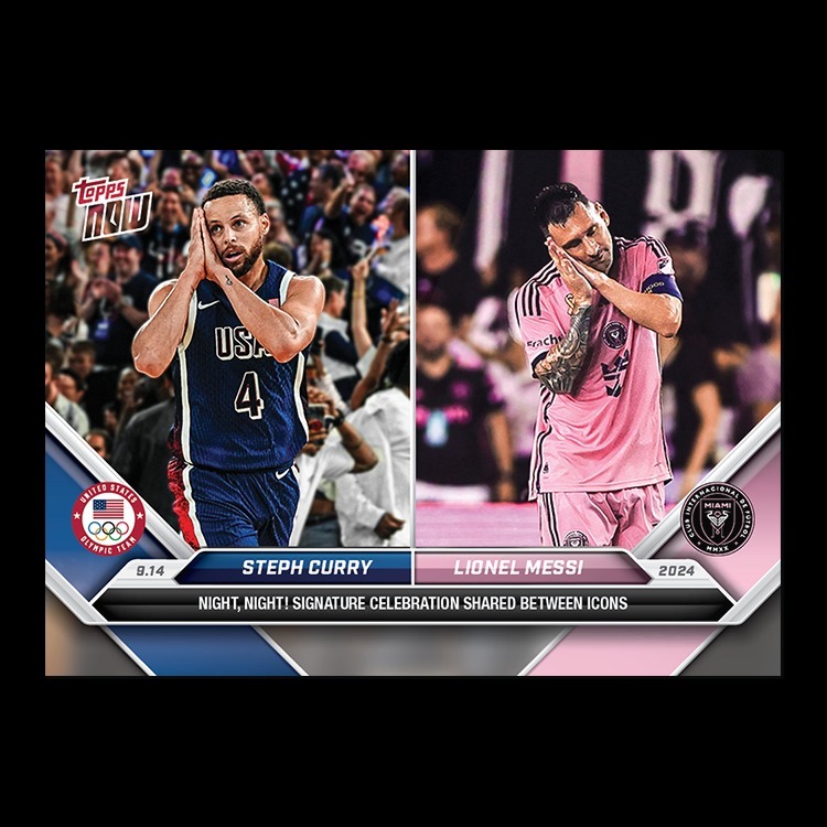 MLS球員卡 Lionel Messi/Steph Curry - 2024 MLS TOPPS NOW® Card 128 - LOOK FOR 1/1 AUTO - PR: 110,182