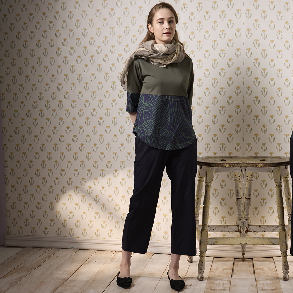 PIPPY 簡約半正式9分長褲 丈青