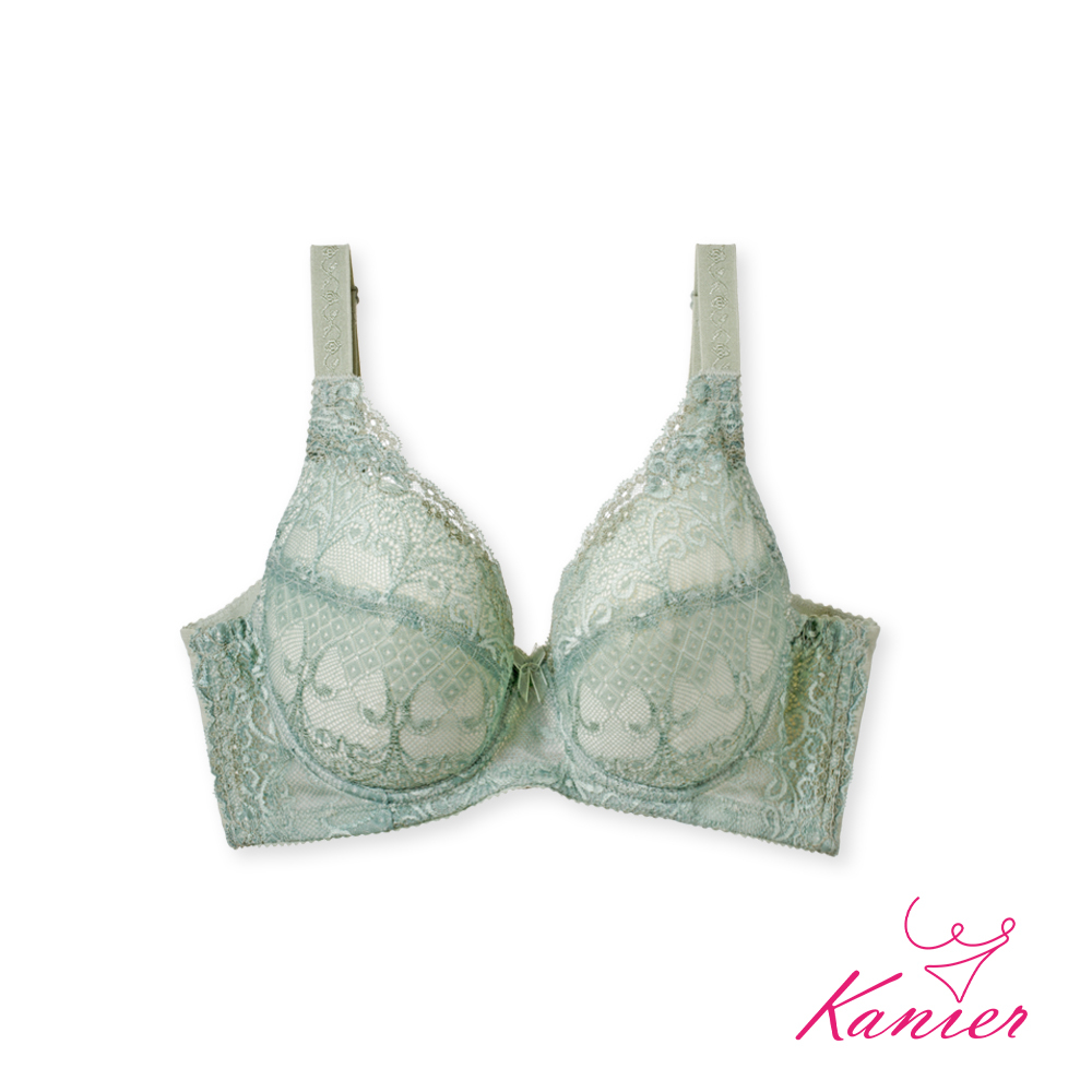 【Kanier卡妮兒】浪漫春日 水滴杯型 大罩杯 內拉提托 機能內衣【2366 春日綠 -C / D / E / F / G罩杯】