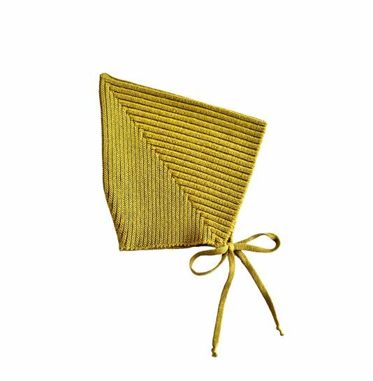 MABLI 羅紋針織綁帶帽 Sylfaen Pixie Bonnet - Moss