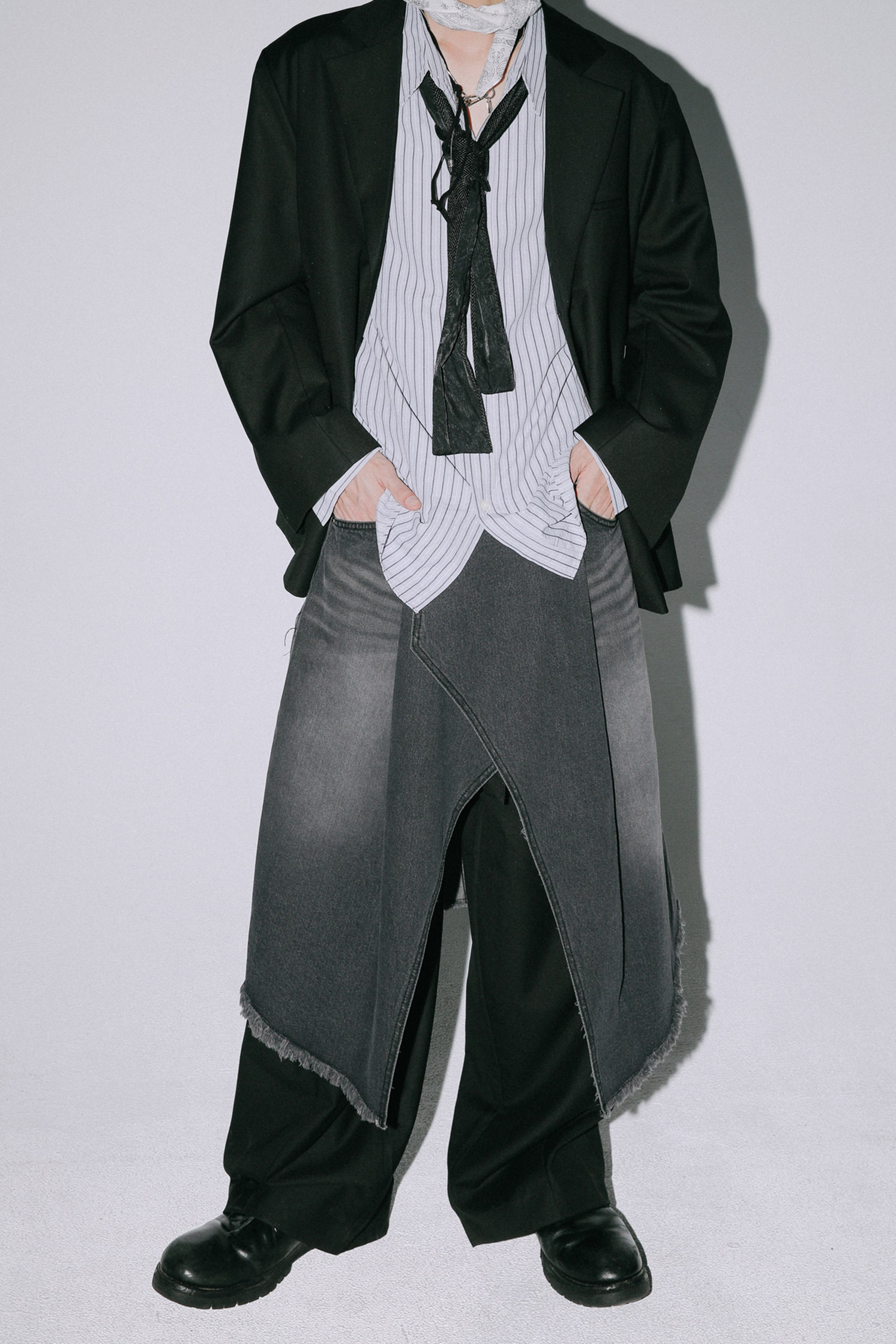 【Unisex】Wrapping Denim Skirt #裙子