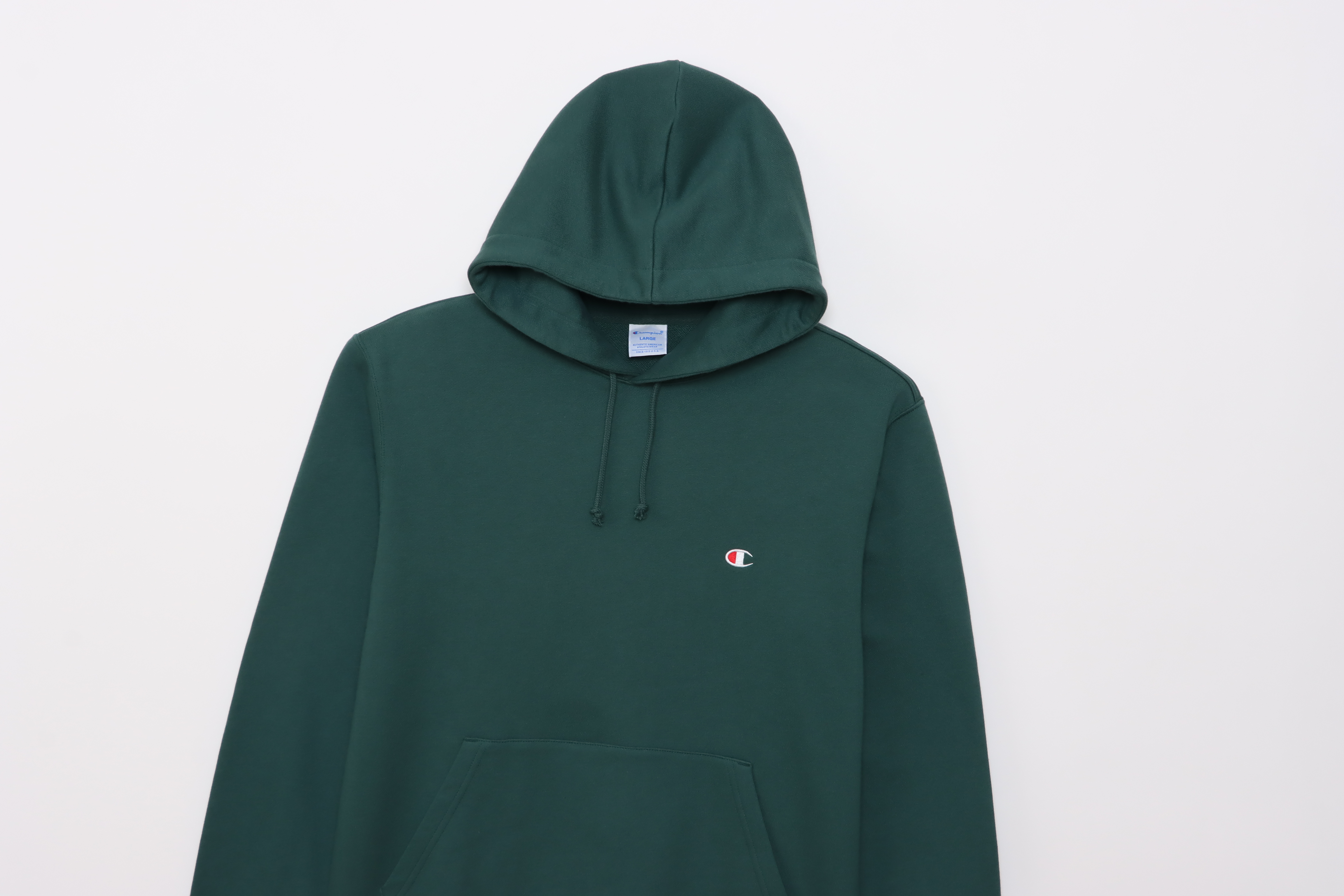 男款-BASIC 小C LOGO 連帽衛衣-綠色（C3-Y136-605）