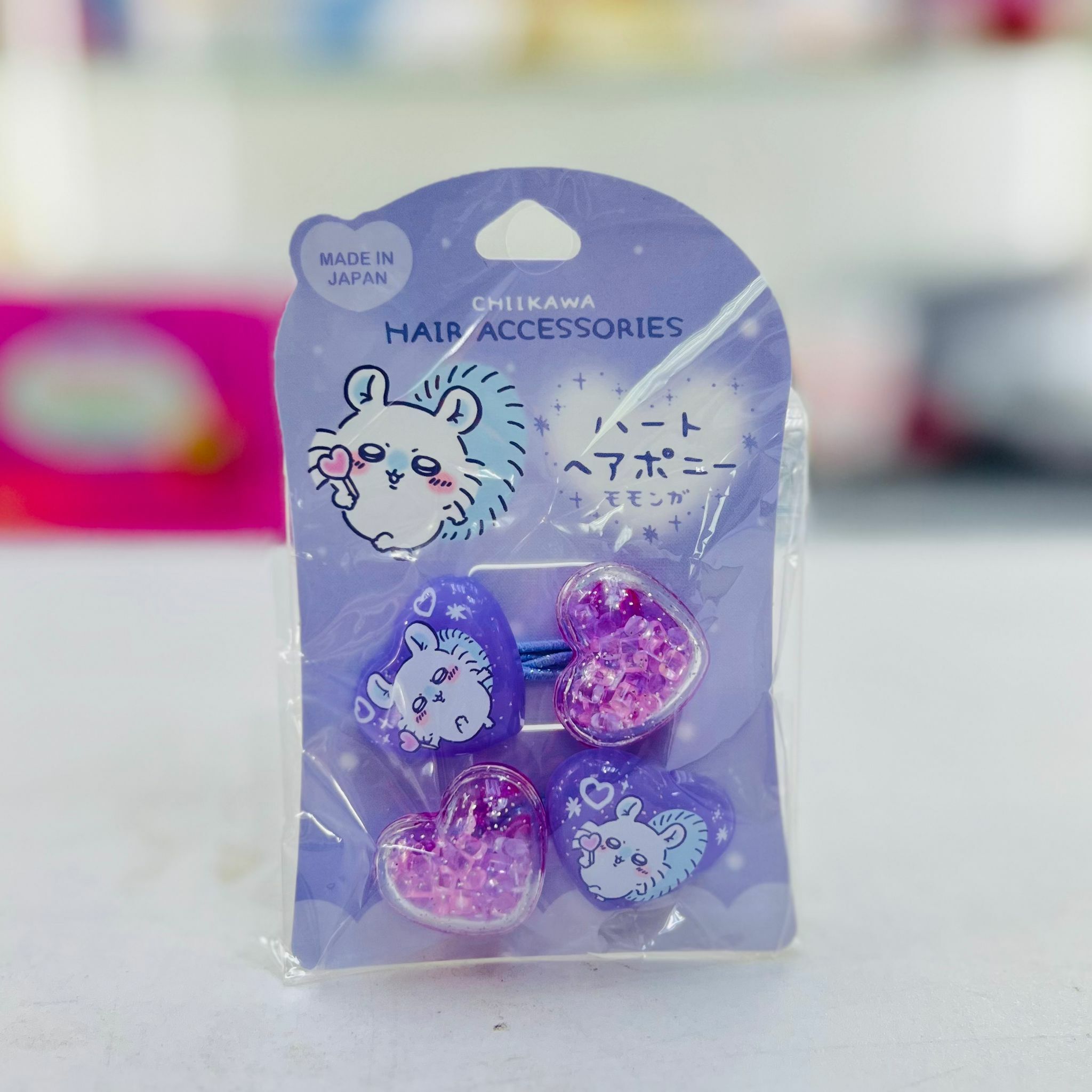 Chiikawa Heart Hair Pony 2P -  Momonga