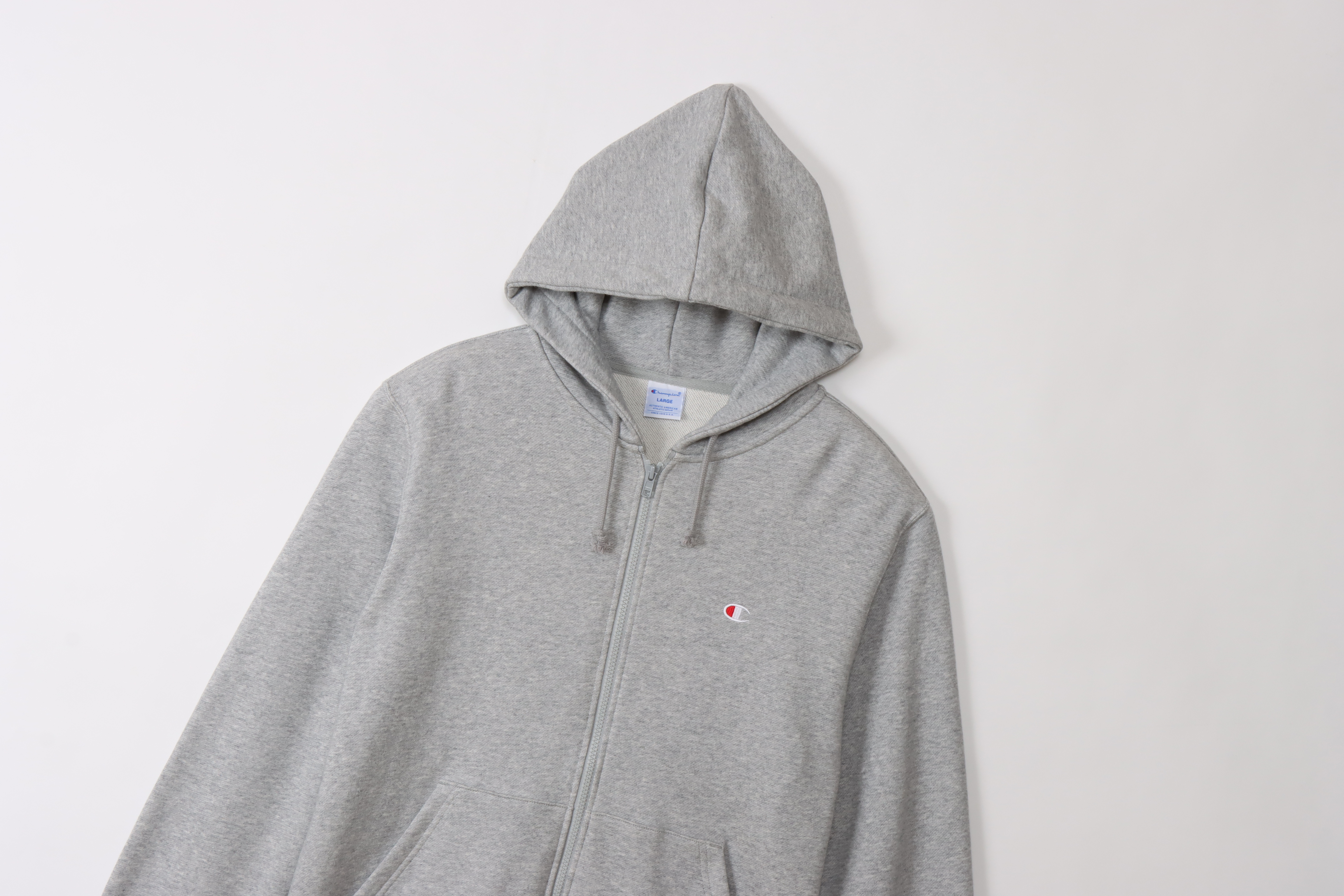 男款-BASIC 小C LOGO 連帽長袖外套-灰色（C3-Y137-070）