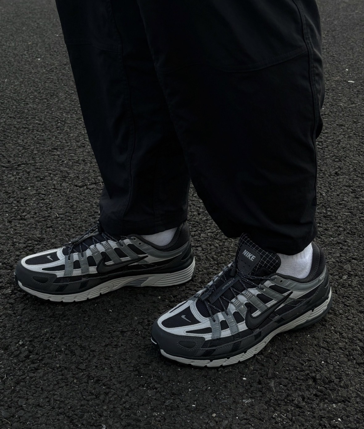 NIKE P-6000 PRM 'Black' 黑灰 復古 抽繩式鞋帶 老爹鞋