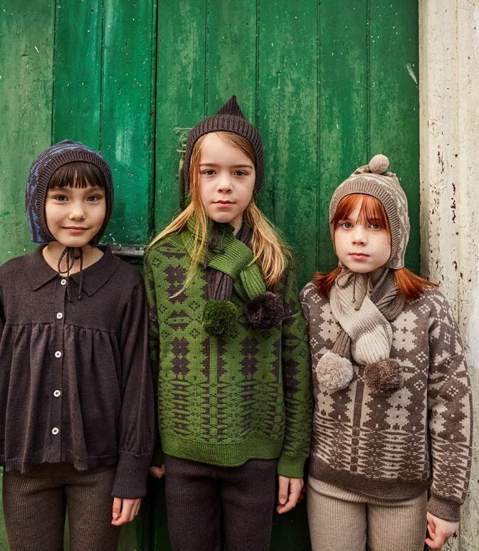 MABLI 緹花羊毛套頭衫 Eryri Pullover - Morel / Wheat