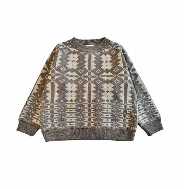 MABLI 緹花羊毛套頭衫 Eryri Pullover - Morel / Wheat