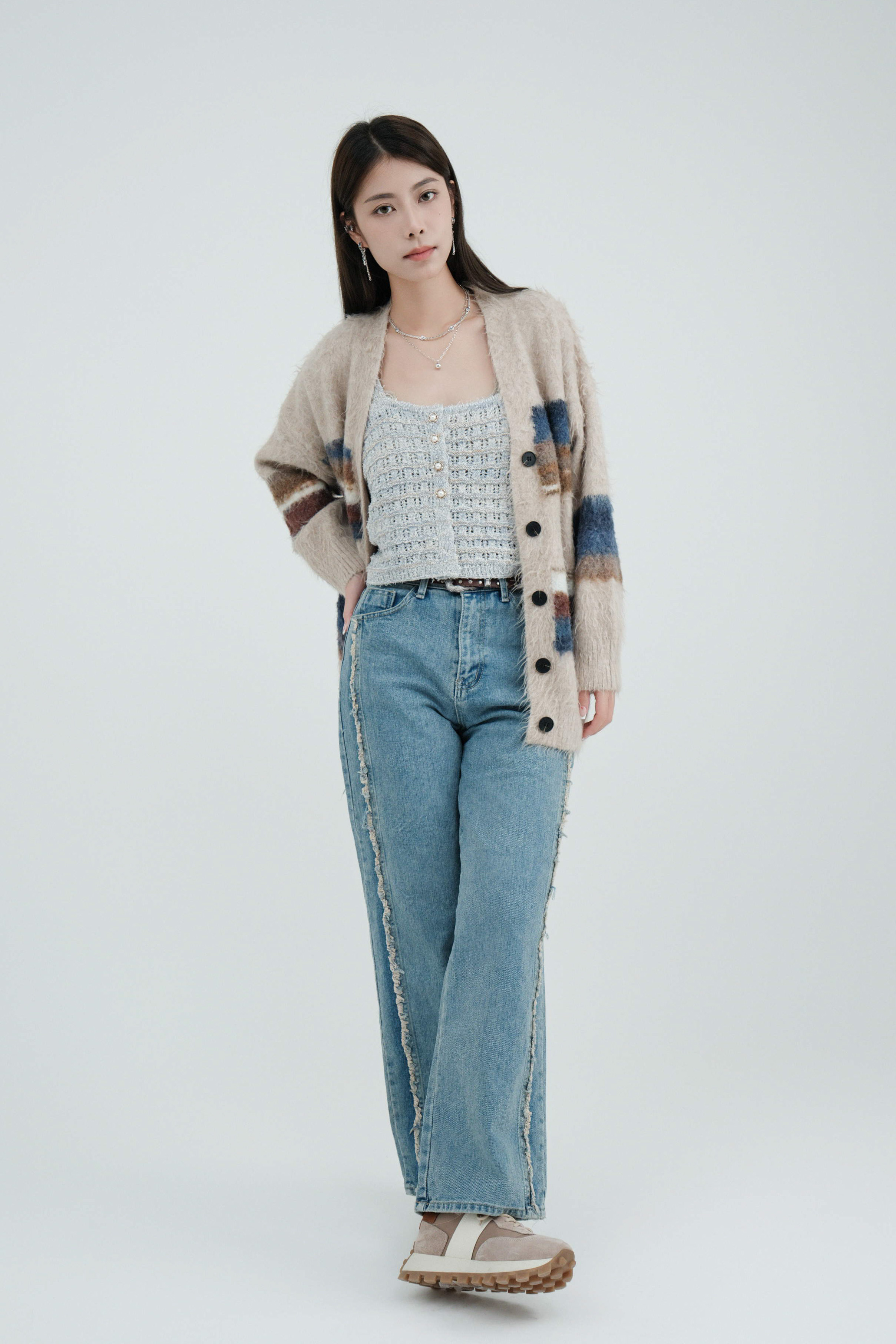 FW24_0153（外套＋吊帶＋牛仔褲）