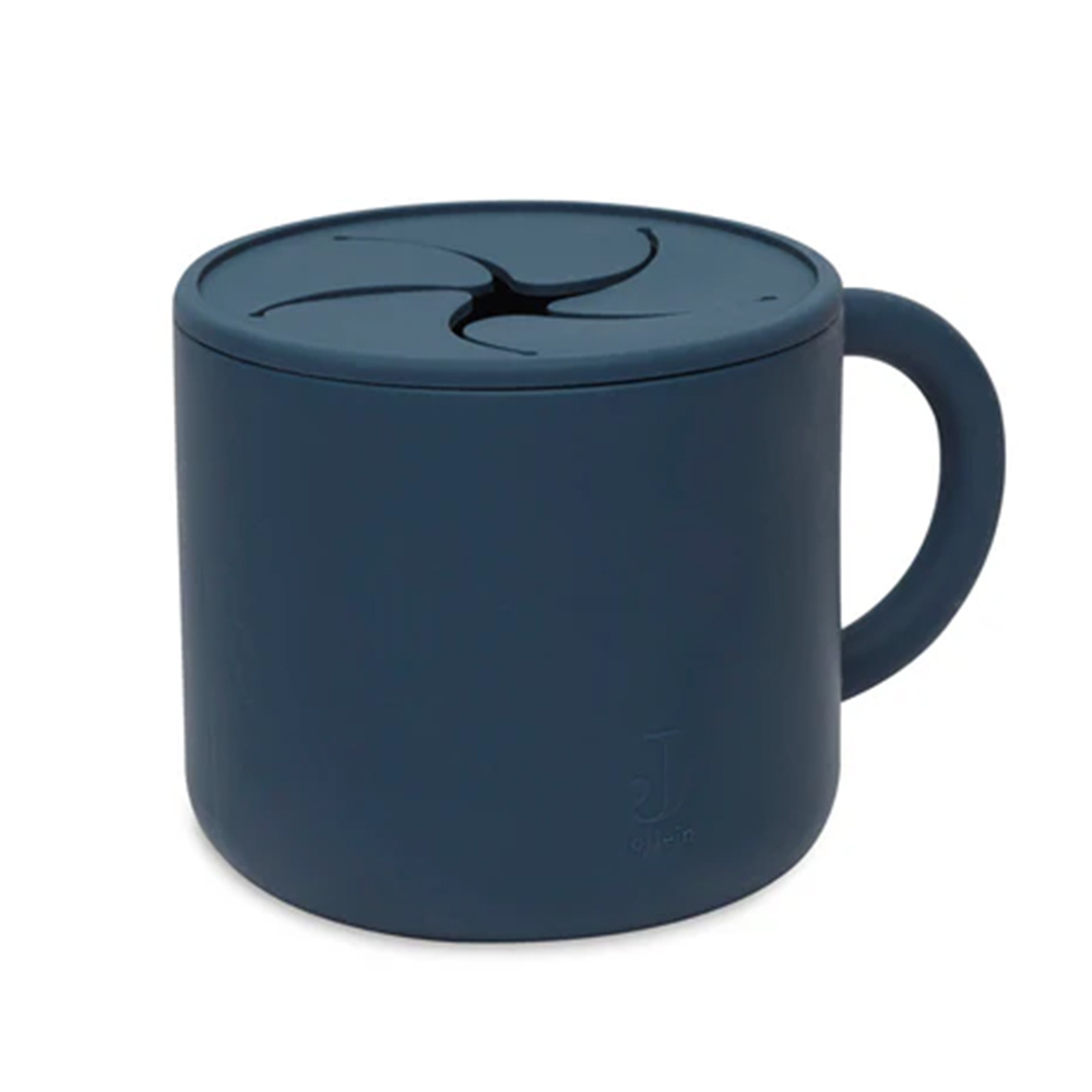 荷蘭Jollein 矽膠零食杯-Jeans Blue