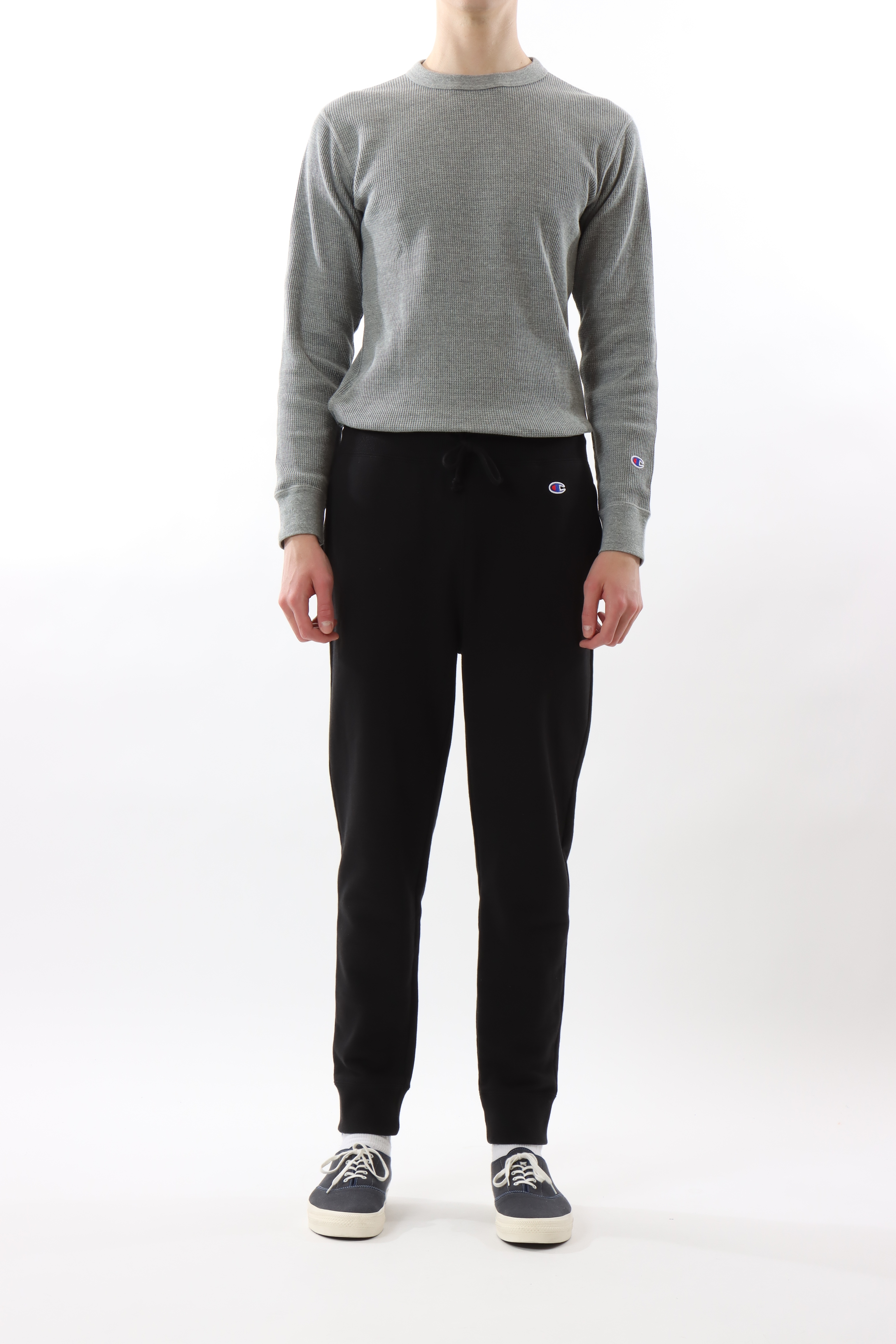 男款 BASIC 刷毛休閒運動棉褲-黑色（C3-Y223-090）