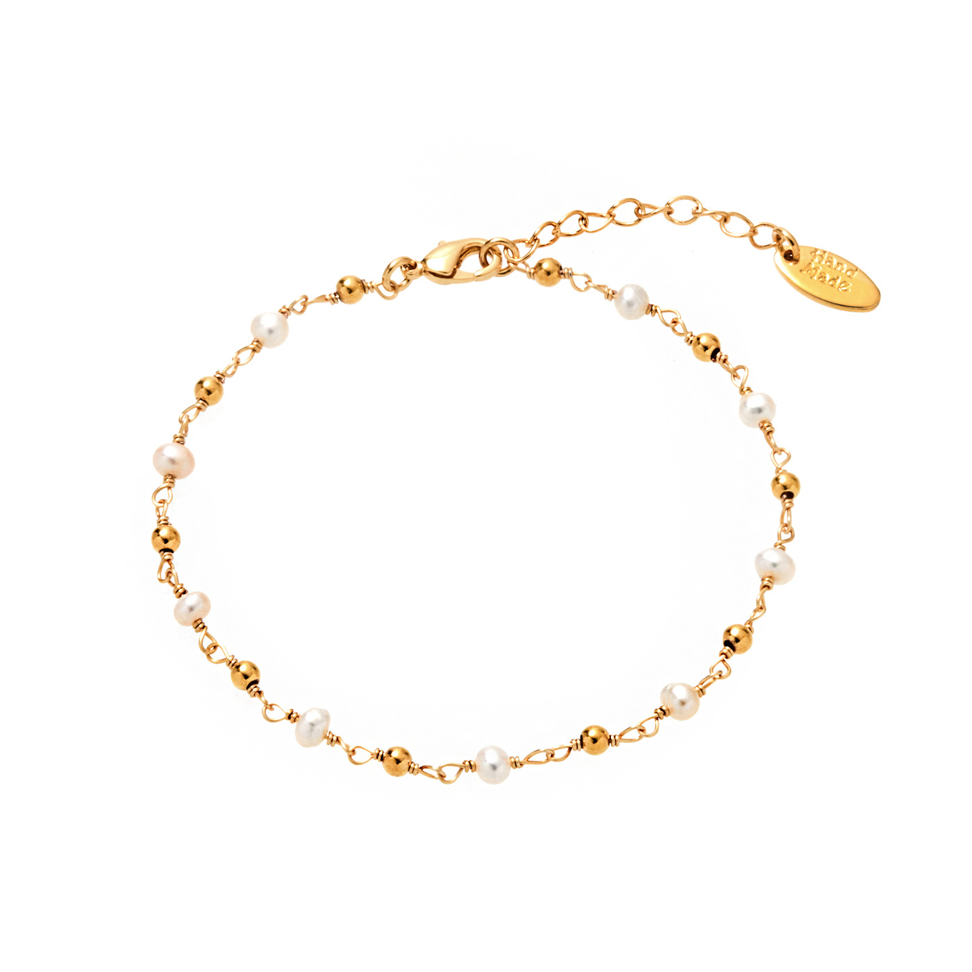 平價飾品,鍍18K金,珍珠,手鍊