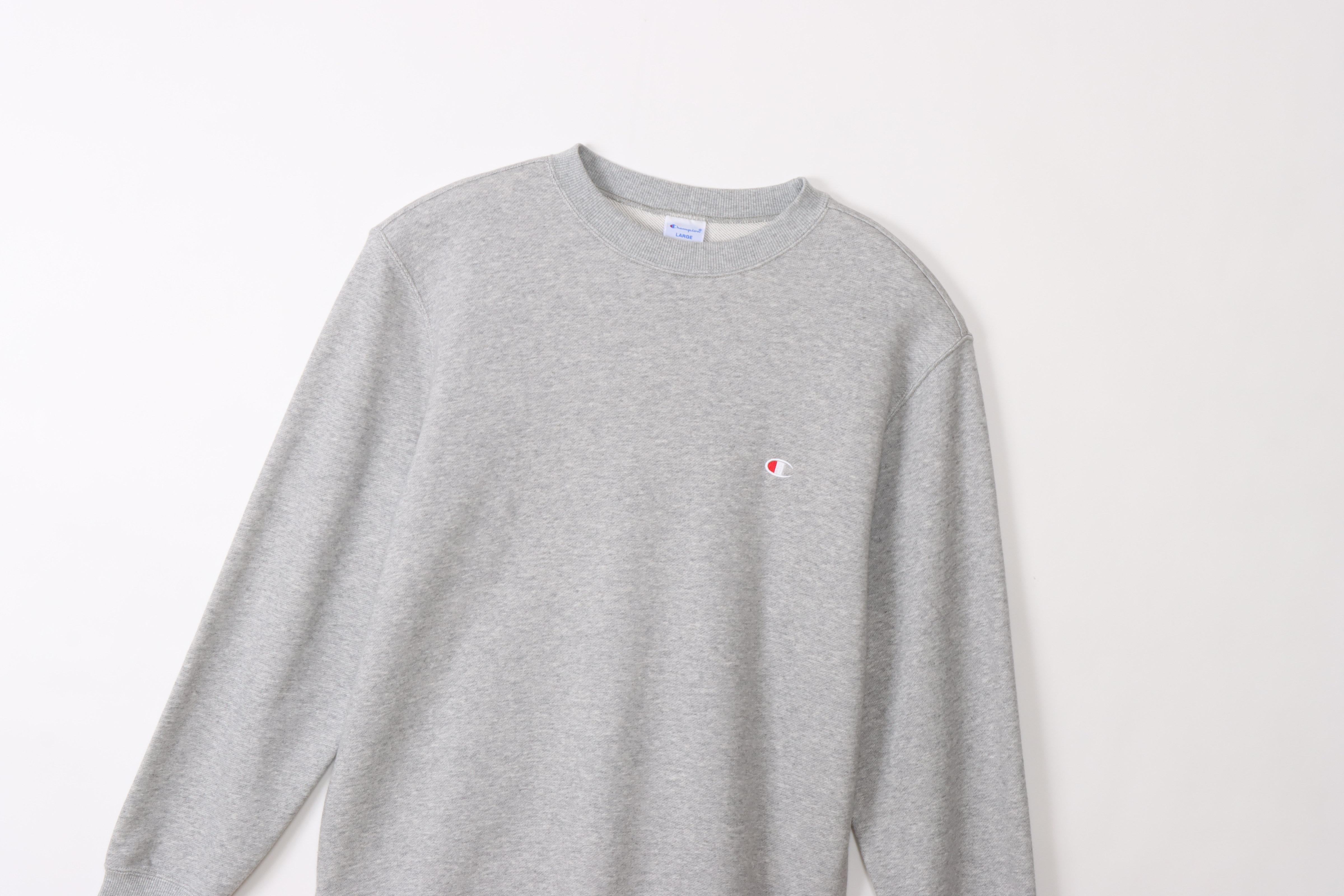 男款 -BASIC 小C LOGO 圓領衛衣-灰色（C3-Y035-070）