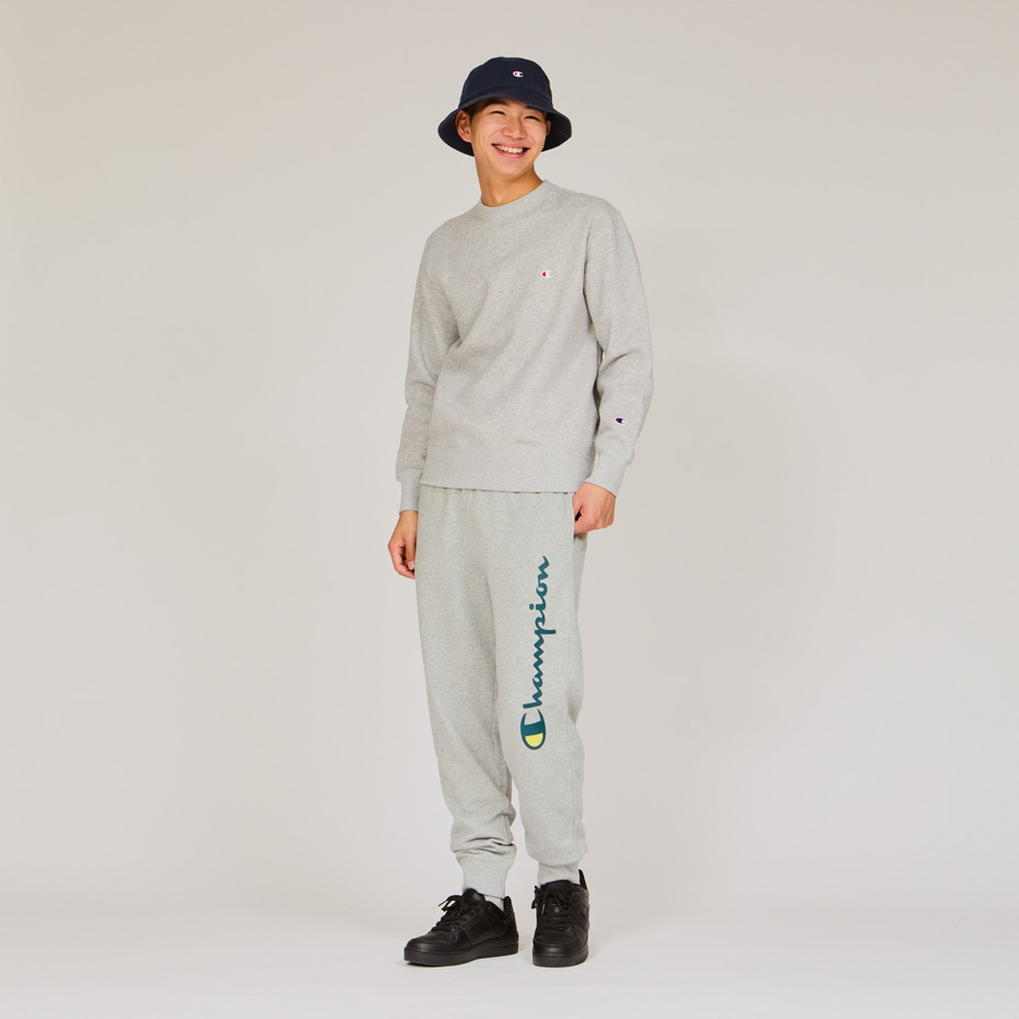 男款- BASIC 小C LOGO 刷毛圓領衛衣-灰色（C3-Y037-070）