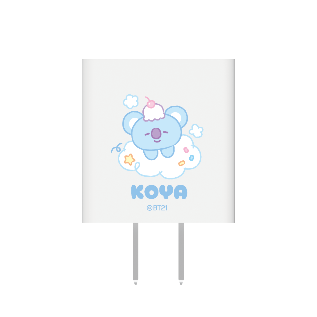 宇宙明星BT21 / 30W 雙孔快速PD電源供應器 - KOYA