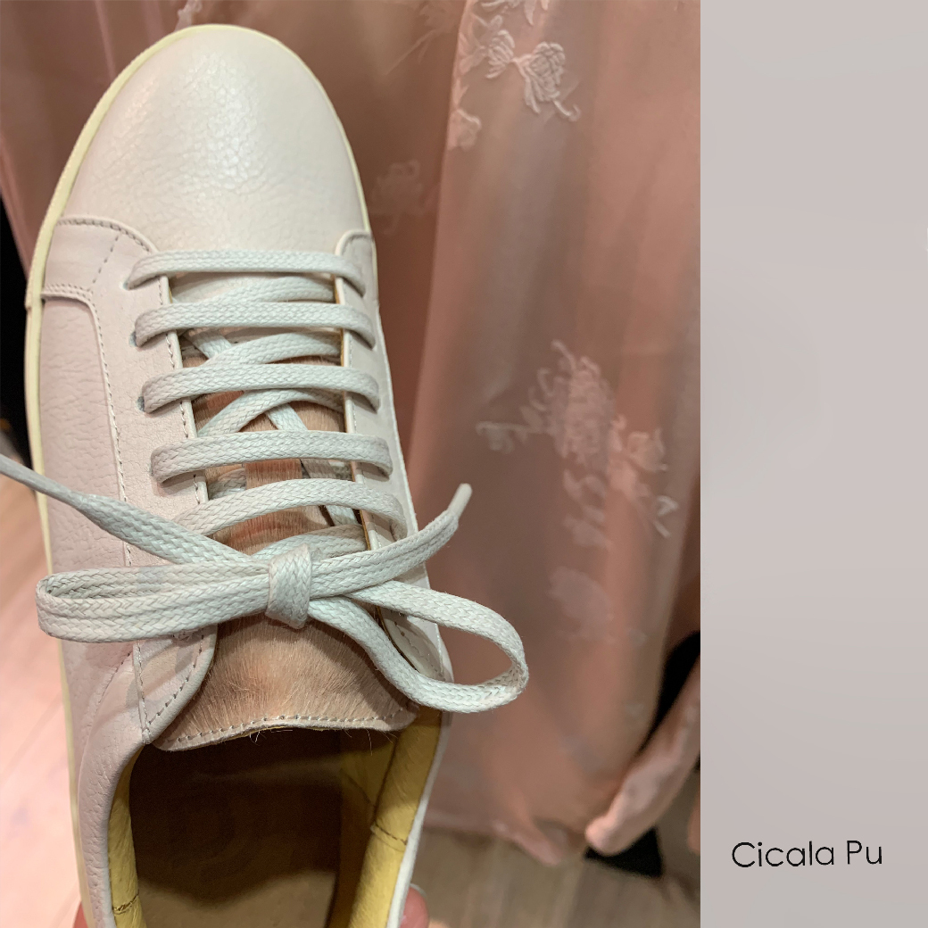 198  淡粉 毛毛拼接 小白鞋